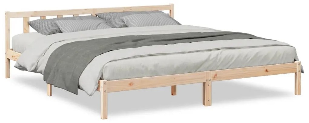 tömör fenyőfa extra hosszú ágykeret matrac nélkül 200 x 210 cm