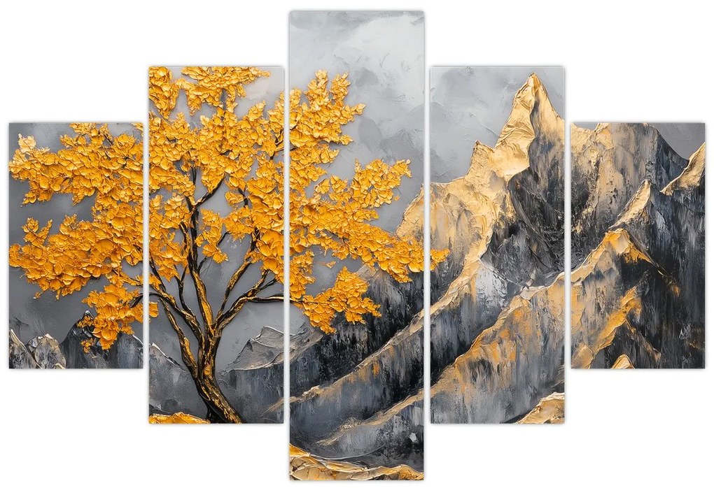 Kép – Arany fa a hegyekben (150x105 cm)