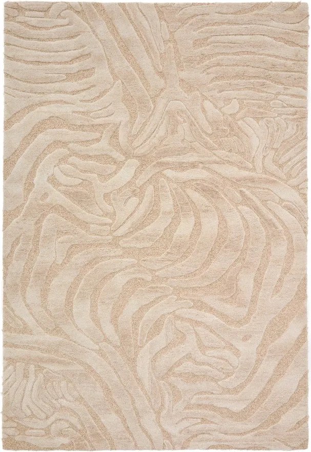 Bézs kézi szövésű gyapjúkeverék szőnyeg 200x300 cm Tribet – Kave Home