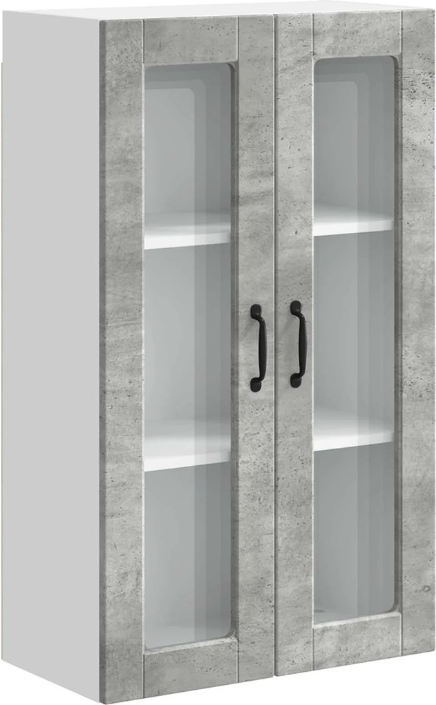 vidaXL Konyhaszekrény polcokkal Beton Szürke 60 x 31 x 100 cm Faanyag