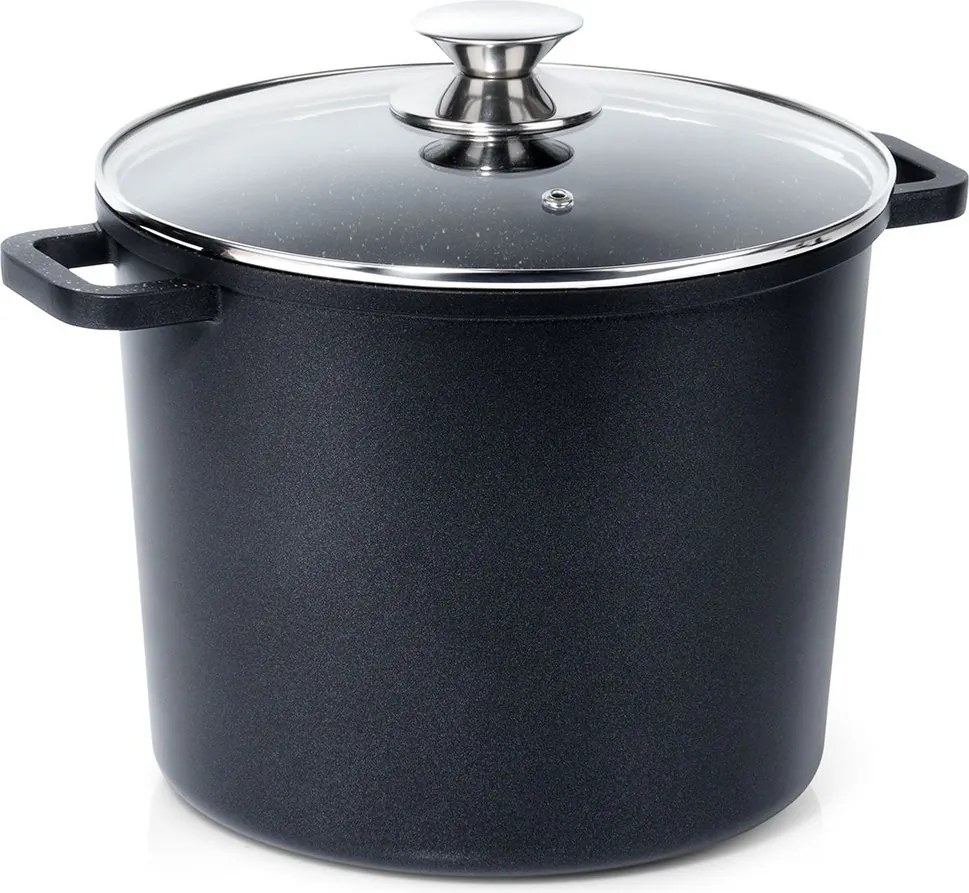 Gránit fazék üveg fedéllel Magas párolás főzéshez 7,6L