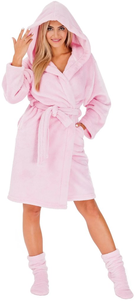 Női fürdőköpeny Nancy + Pink zoknik L/XL