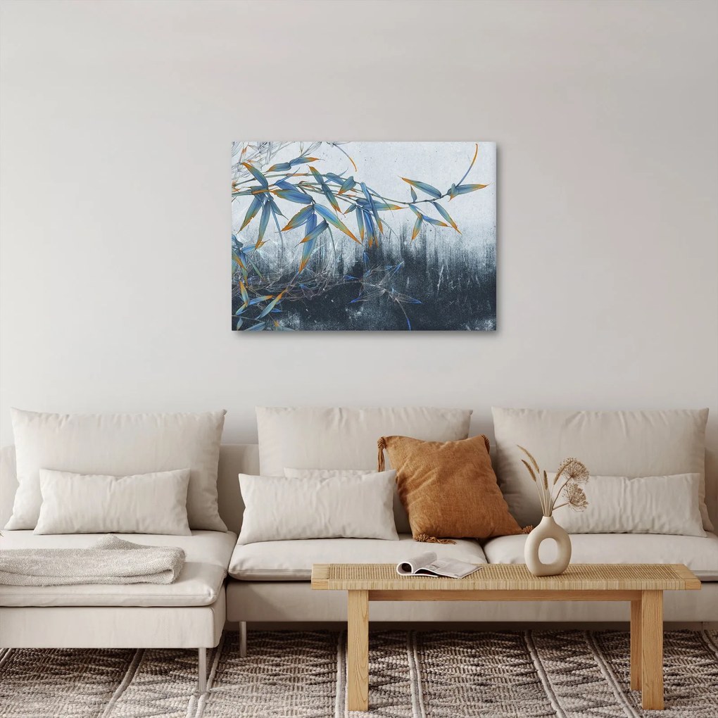 Kép - bambusz a falon (70x50 cm)