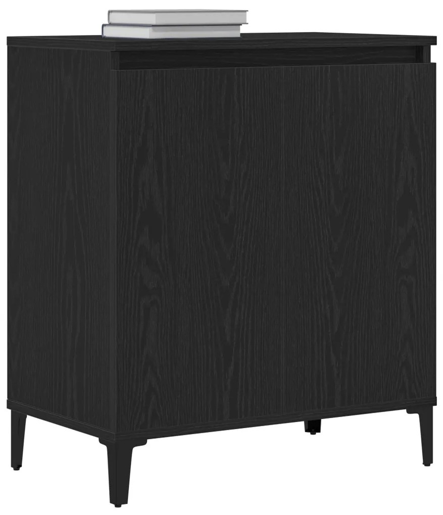 Fekete tölgy oldalszekrény 60x35x70 cm mérnöki fából