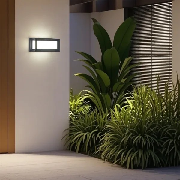 Brilagi - PARKER LED kültéri fali lámpatest érzékelővel, 12W/230V, antracit, IP44