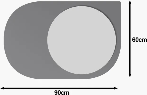 Pubble tükör, antracit, 60 cm