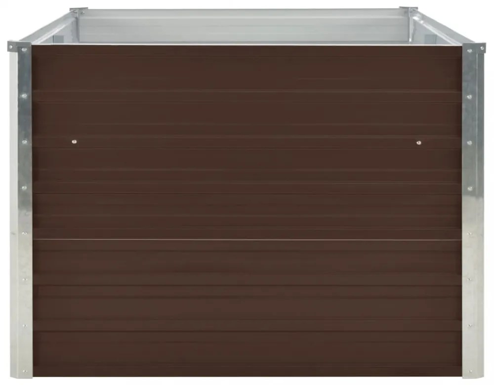 vidaXL barna horganyzott acél kerti magaságyás 160 x 80 x 45 cm