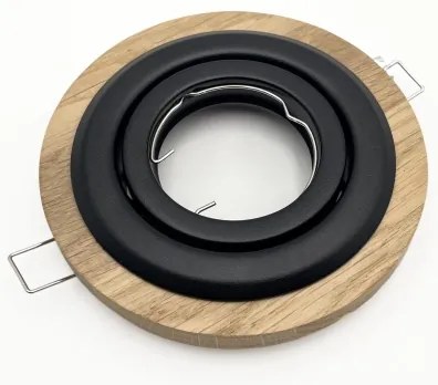 Beépíthető lámpatest TOBBY 1xGU10/20W/230V átm. 11,5 cm tölgy/fekete