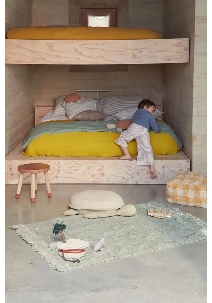 Mentazöld pamut gyerek játszószőnyeg 90x130 cm Waves – Lorena Canals