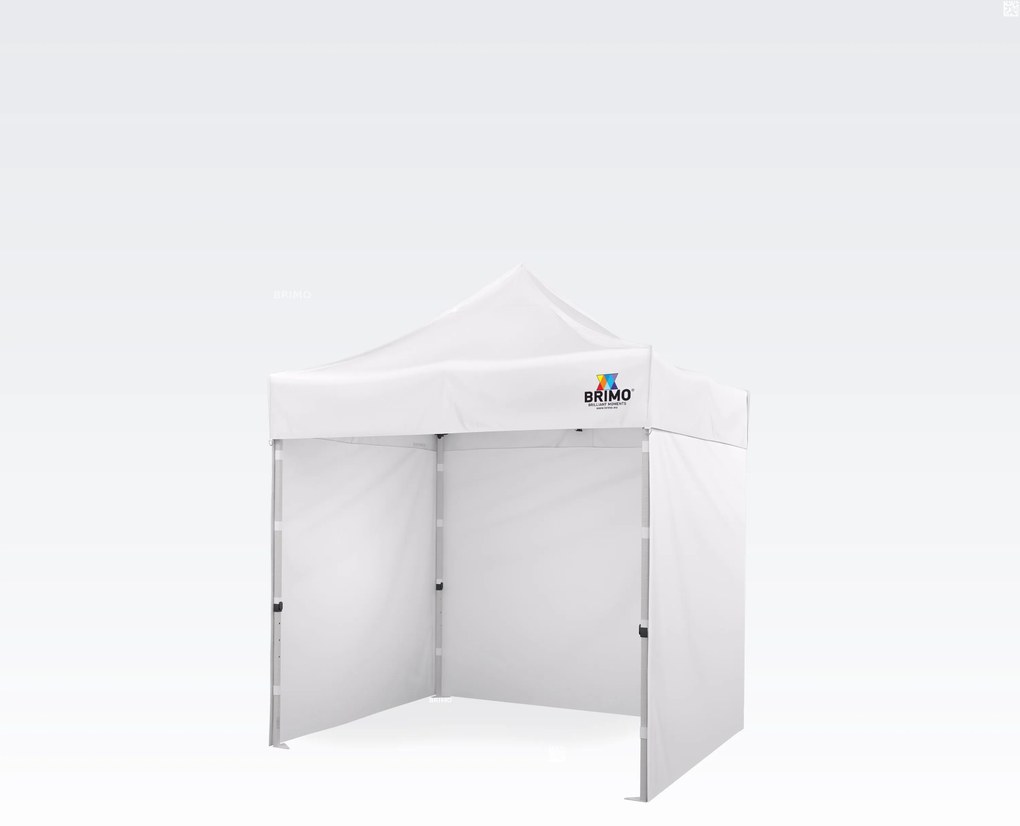 Ollós pavilon 2x2 m acél | Profi háttér Felállítva 45 mp alatt. - plusz 3 oldalfal - Fehér