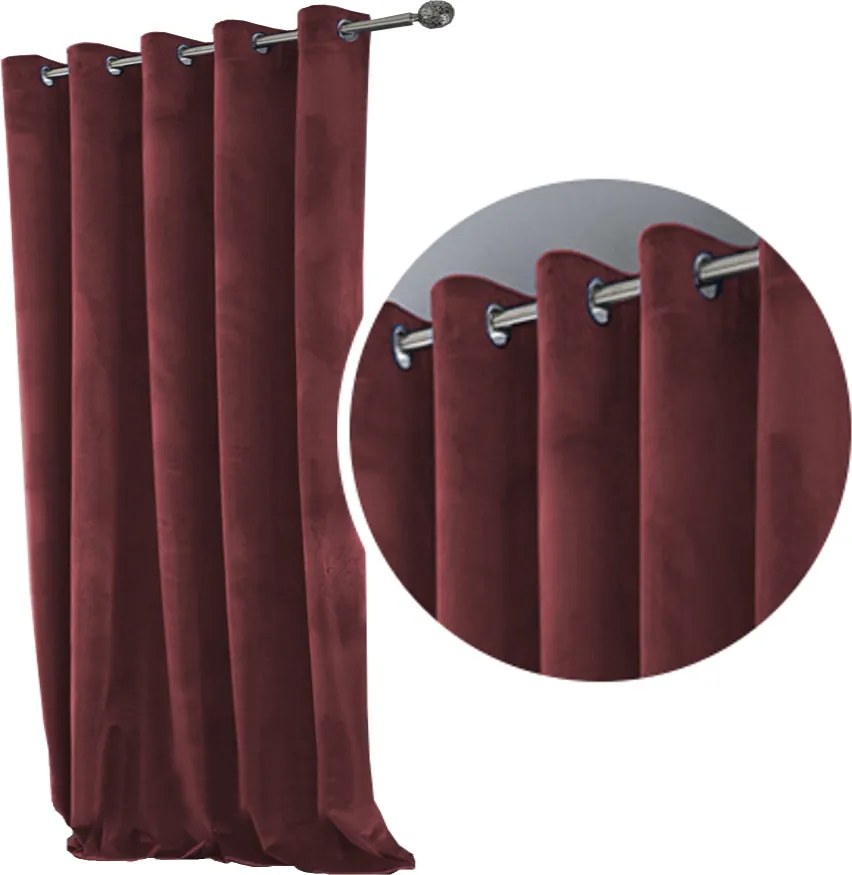 Vastag velúr függöny Velvet Bársony Velúr 175x245 Rózsaszín Pörkölt