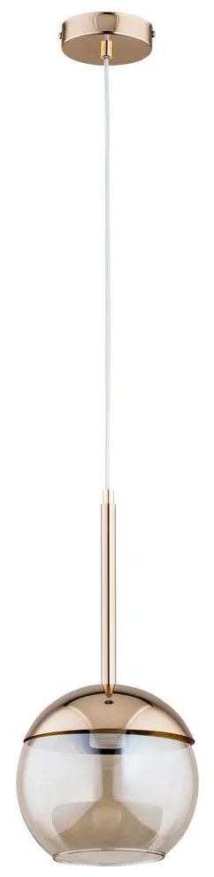 Csillár zsinóron VOLDA 1xE27/60W/230V sárgaréz