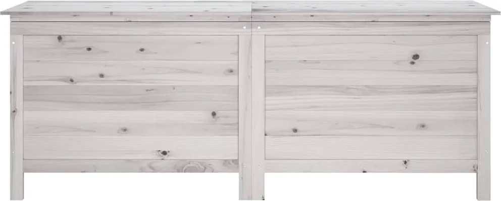 vidaXL fehér tömör fenyőfa kerti tárolóláda 150x50x56,5 cm