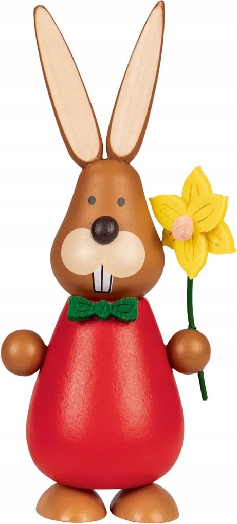 Húsvéti dekoráció nyuszi fa figura 12 cm Livarno home piros