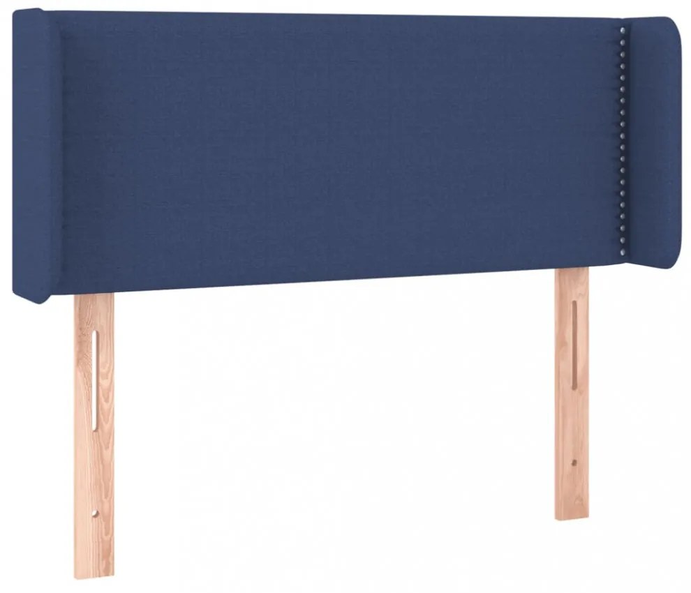 kék szövet LED-es fejtámla 83 x 16 x 78/88 cm