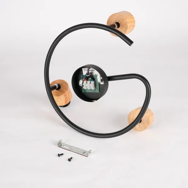 Brilagi - Spotlámpa BASKLITE 3xE27/15W/230V kaucsukfa/fekete