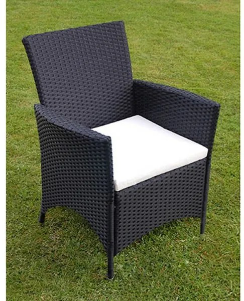 Casaria® Kerti rattan szett Berlin 1+8 - fekete