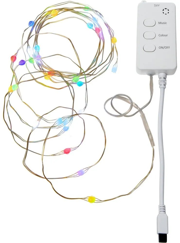 USB fényfüzér, izzók száma 30 db, hosszúság 300 cm Smart Strip – Star Trading