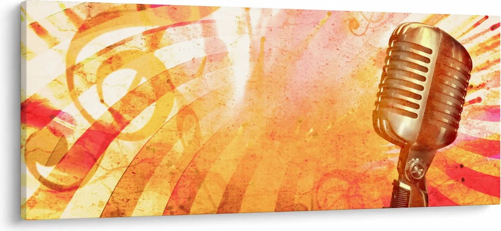 Kép - Retro mikrofon (120x50 cm)