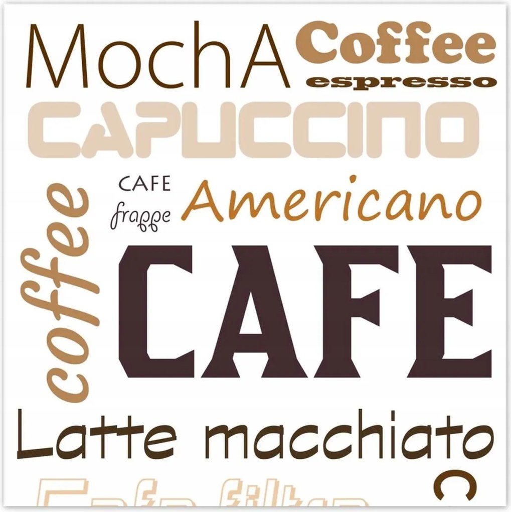 Poszterek 70x70 Kávé típusok