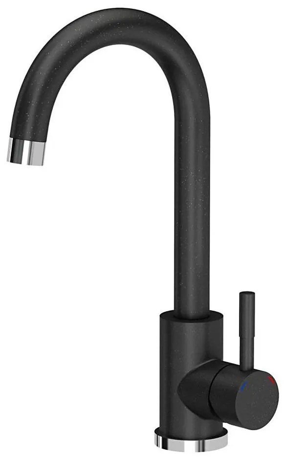 Samona - 32 cm-es gránit mosogató csaptelep/fekete