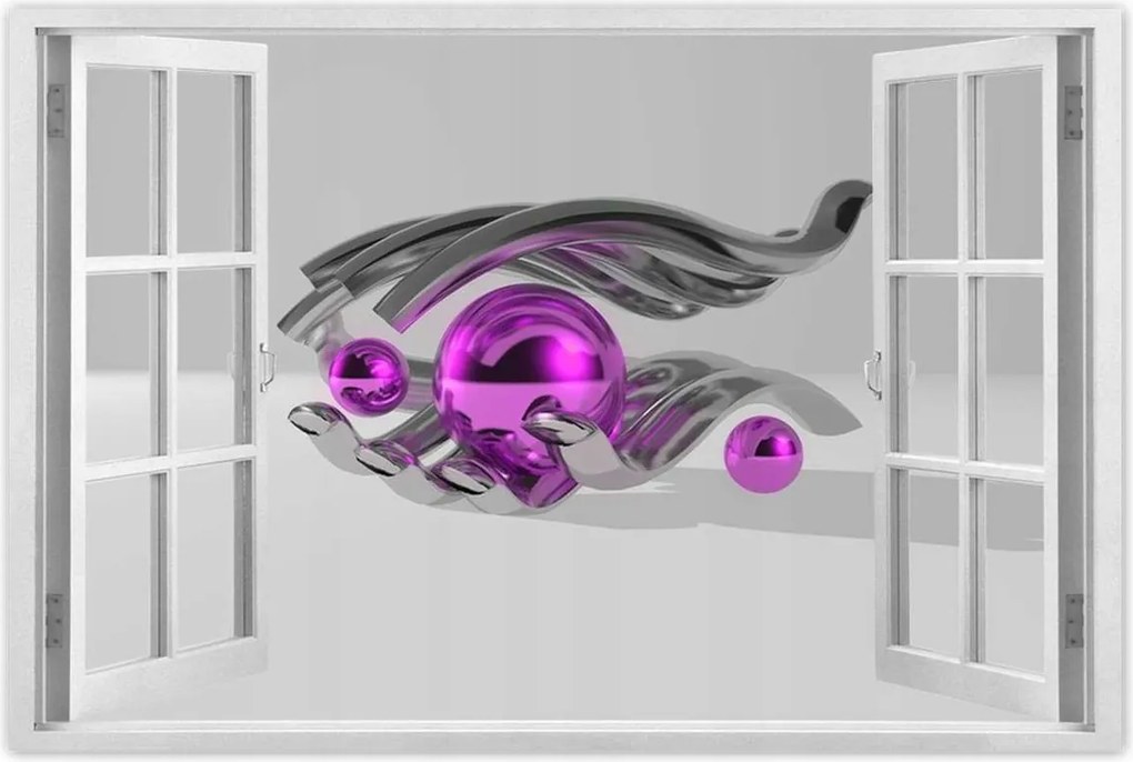 Poszterek 60x40 Lila gömbök a kézben