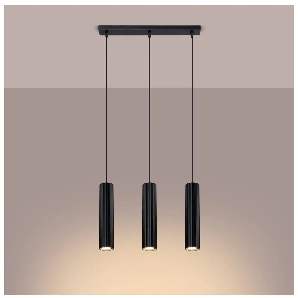 Fekete függőlámpa Gleam – Sollux