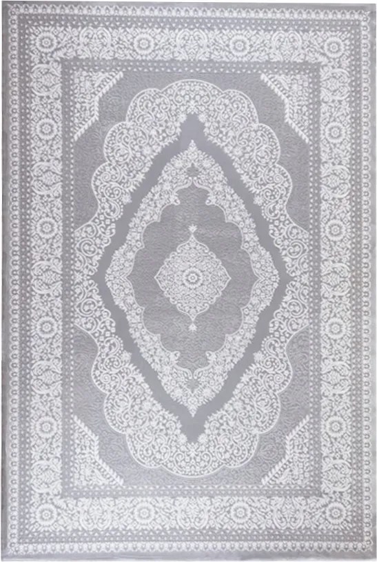 Szürke szőnyeg Anett 80x150 cm Klasszikus Puha Nappaliba és Hálószobába