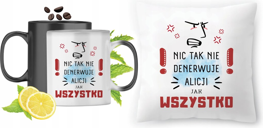 Alice-nek Varázsbögre fényképes nyomott mintás párna szett