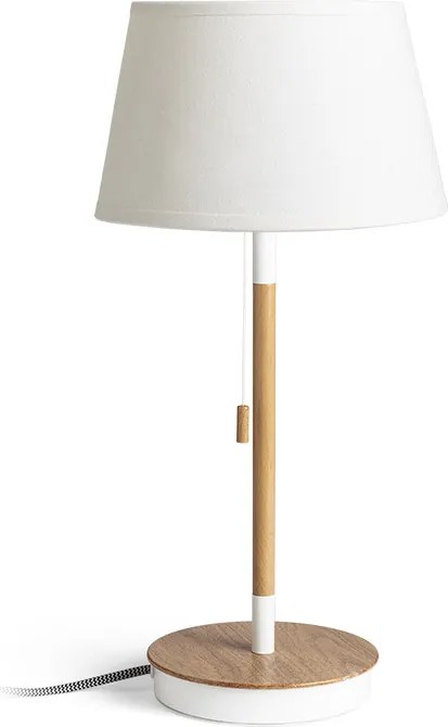 RENDL KEITH/ALVIS 24 stolní s USB bílá buk 230V LED E27 11W