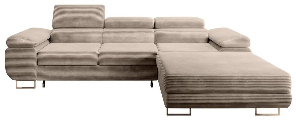 Sarokkanapé Grande (J) (sötét bézs + króm). 1100522