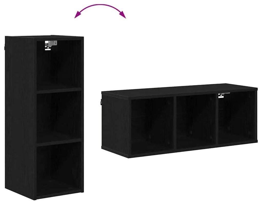 Függő szekrény Riga Fekete tölgy 30 x 29,5 x 80 cm Faanyag