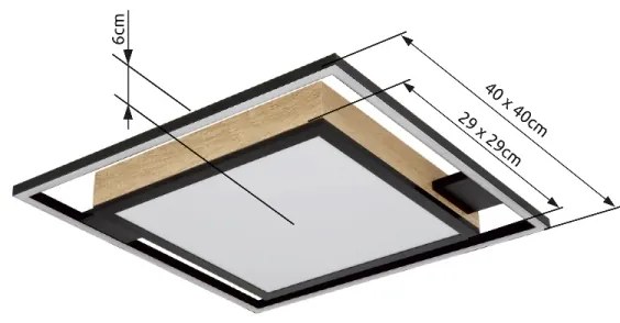 Globo 67283-40 - LED Dimmelhető mennyezeti lámpa JORRY LED/40W/230V + távirányító