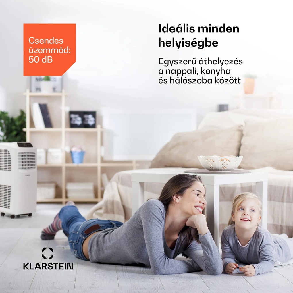 Pure Blizzard Smart 9k, mobil klíma, 9000 BTU / 2,6 kW, A energiahatékonysági osztály, távirányító
