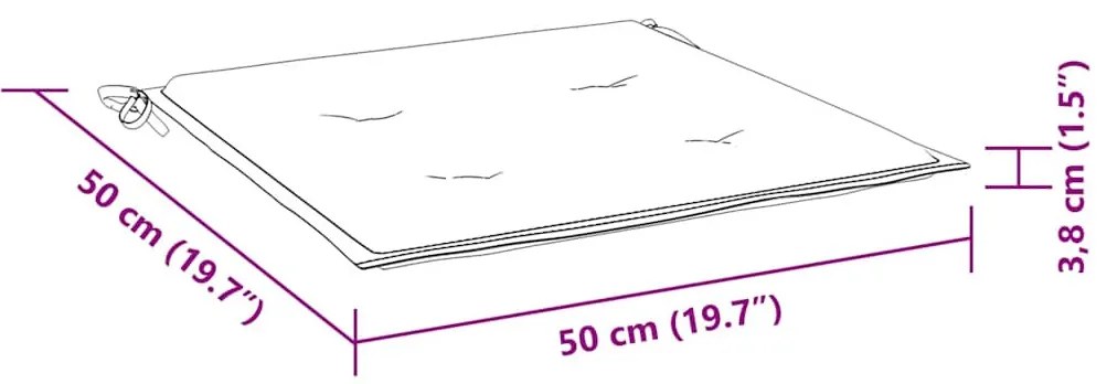 2 db kék és fehér csíkos szövet székpárna 50x50x4 cm