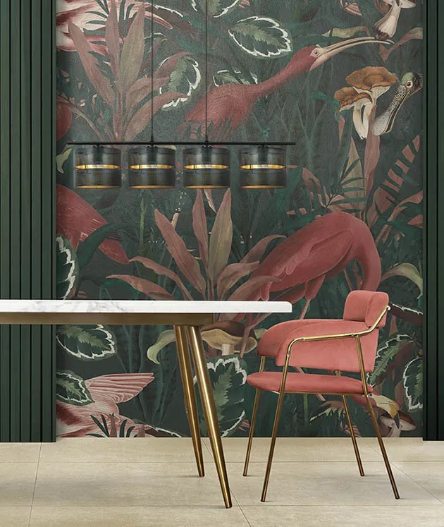 KAJA K-5223 ZIMBO Ernyős Függesztett Lámpa Fekete E27 IP20