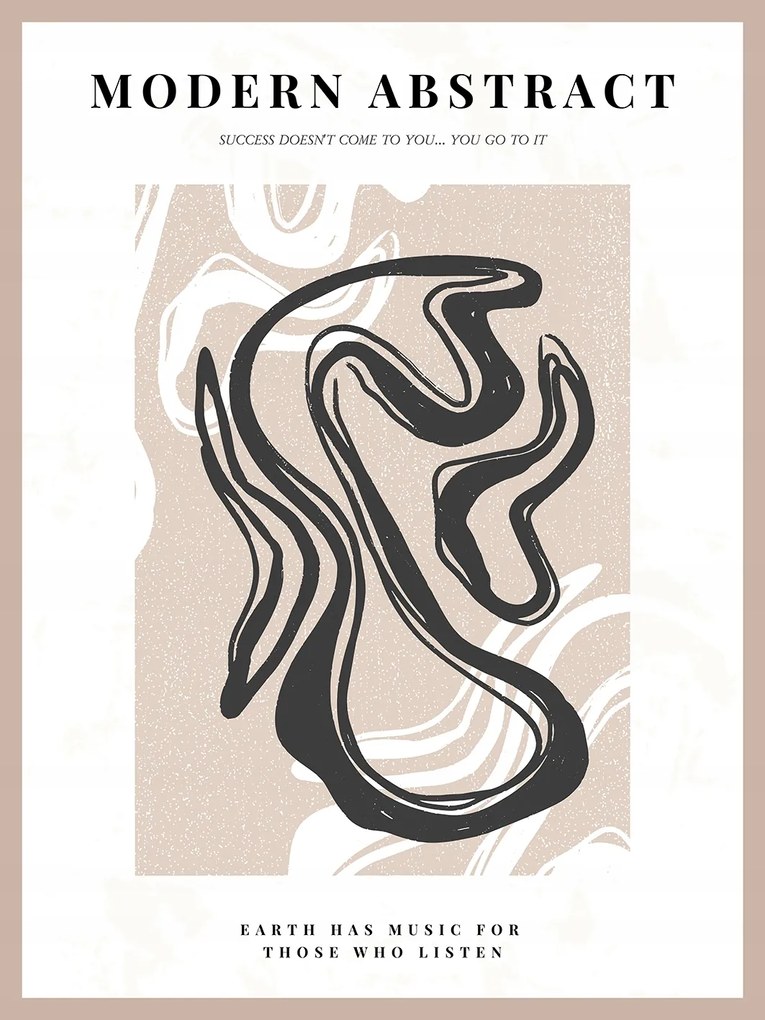 Boho absztrakt modern bézs Poszter 30x40cm #T61