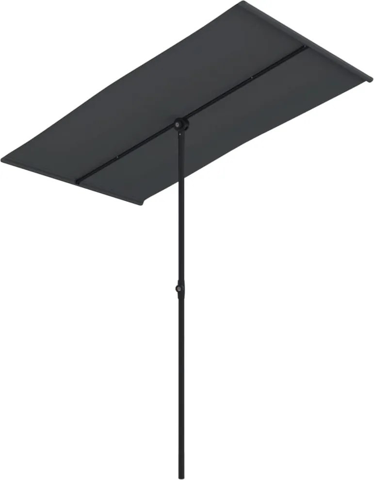 vidaXL fekete kerti napernyő alumíniumrúddal 180 x 110 cm