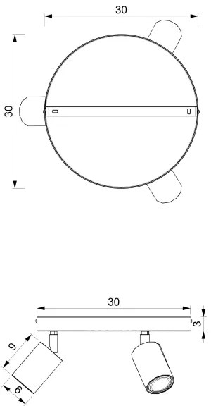 Spotlámpa BELLO 3xGU10/8W/230V fehér