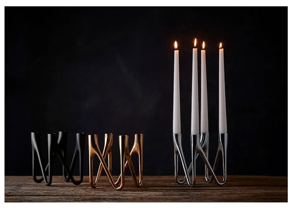 Roots ezüstszínű gyertyatartó - Morsø