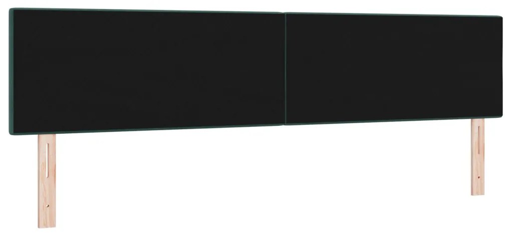 Fejtámla Gombos Tűzött Sötét Zöld 200 cm Bársony