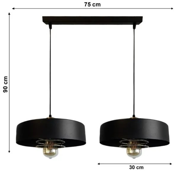Csillár zsinóron VEST 2xE27/60W/230V
