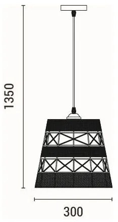 Csillár zsinóron 1xE27/15W/230V bézs