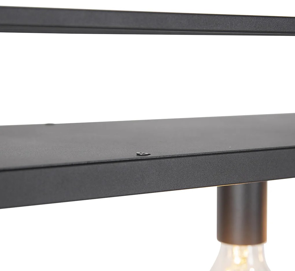 Ipari lógólámpa fekete 4-es lámpás állvánnyal - Cage Rack