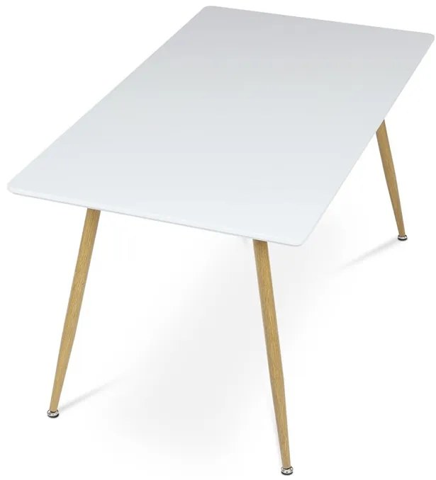 Étkezőasztal 140×80 cm, MDF, Fehér. HT-W1214 WT