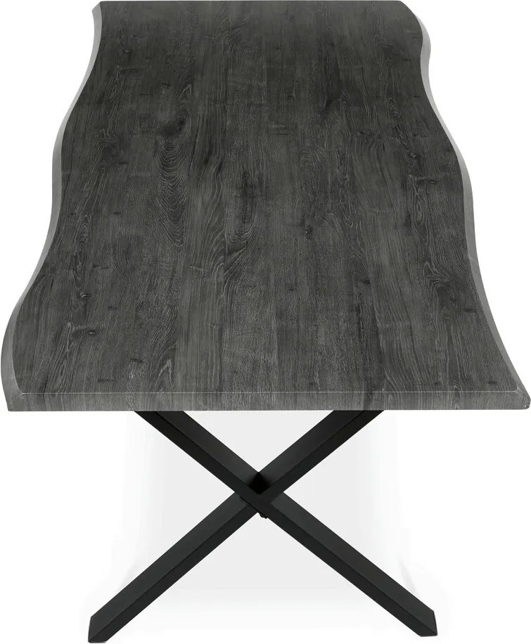 Étkezőasztal 210x100 cm MDF szürke tölgy