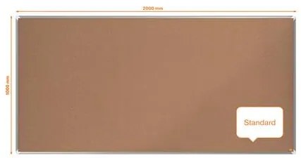 Parafatábla, 200x100 cm, alumínium keret, NOBO Premium Plus (VN15185)
