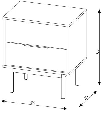 ELI bézs éjjeliszekrény
