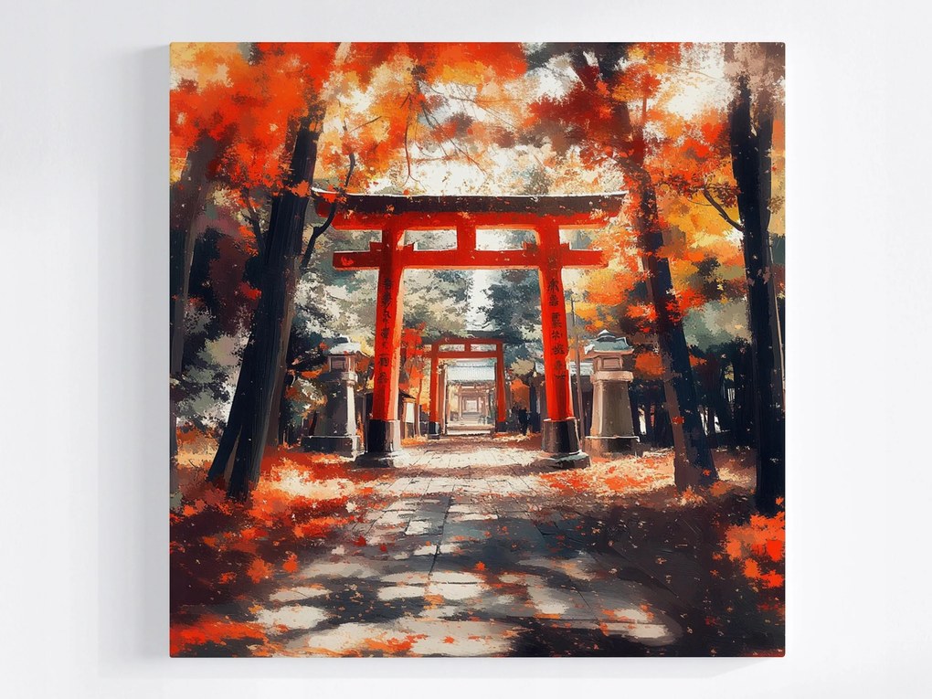 Poszter Japán Templom Kioto Torii Fushimi Inari 80x80