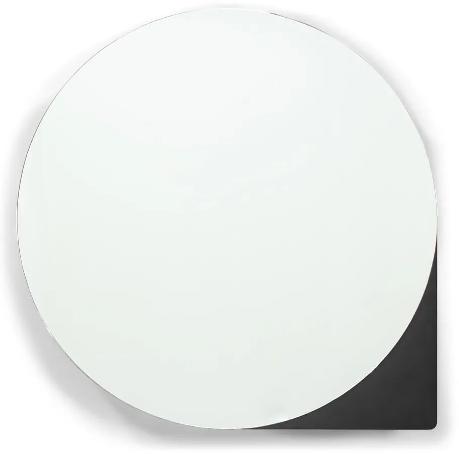 Fekete fém fali tükrös fürdőszoba szekrény 55x55 cm Sonnet – Spinder Design